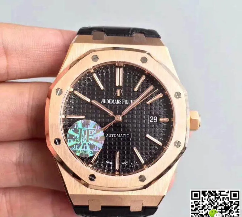 Audemars Piguet Royal Oak 15500OR.OO.D002CR.01 JF Factory 1:1 Best Edition Replica Watch Swiss ETA2824-2 Black Dial